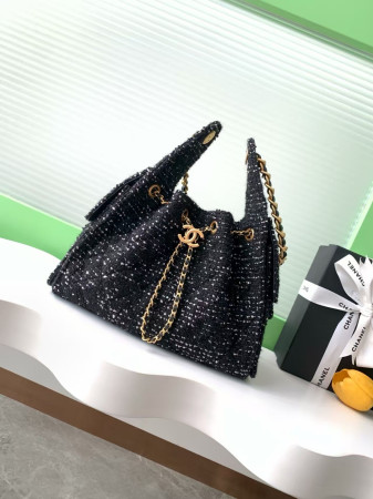 Chanel 25 Bucket Tweed Bag 26x30x14cm