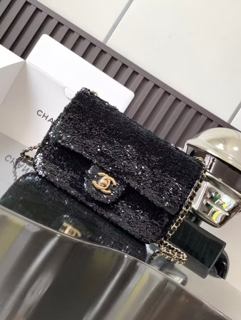 Chanel Mini CF Gram Glitter Dinner Bag 20x15x7cm