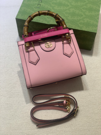 GUCCI DIANA MINI TOTE BAG Pink 20W x 16H x 10D CM