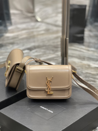 YSL SOLFERINO SMALL SATCHEL IN BOX SAINT LAURENT PINK 7.4 X 5.1 X 1.9 INCHES