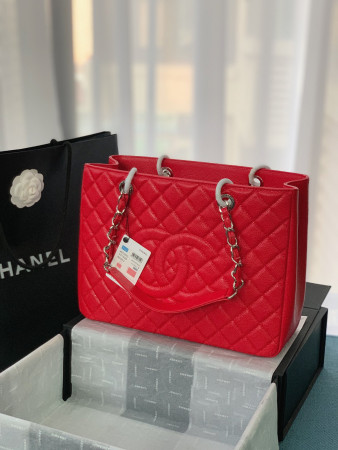 CHANEL GST CAVIAR LEATHER HARDWARE 24X33X13CM