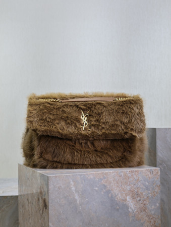 YSL NIKI LARGE IN SHEARLING 47 X 34 X 16 CM