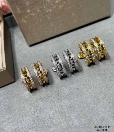 Bvlgari Drill rivets on both sides Earrings