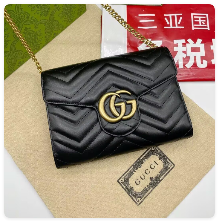 Gucci GG Marmont wallet on chain 20x13x6cm