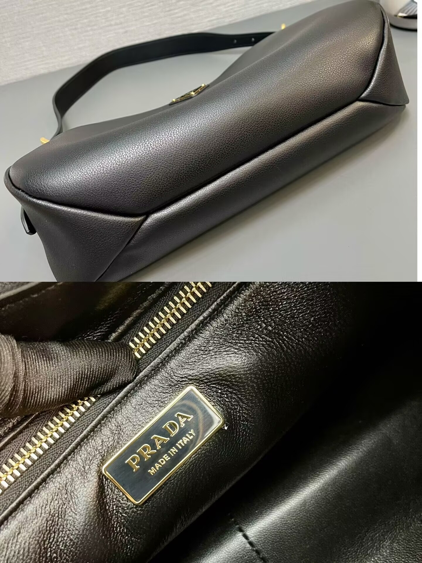 Prada Aimée leather shoulder bag 31x18x10cm
