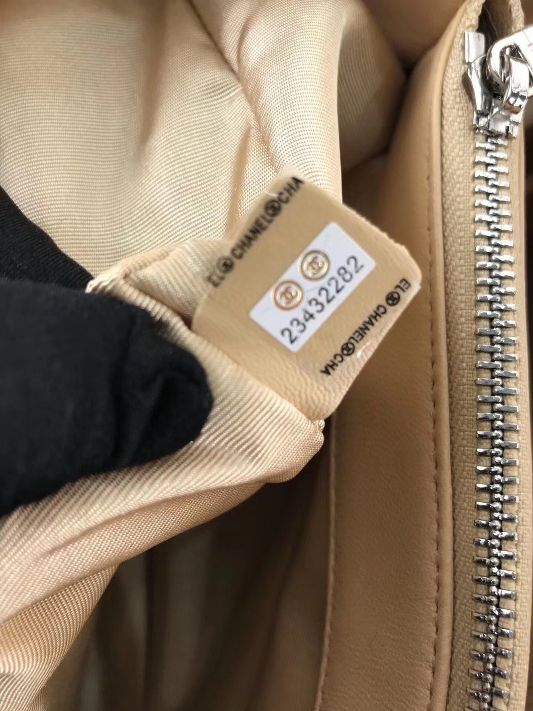 Chanel GST lambskin leather silver hardware