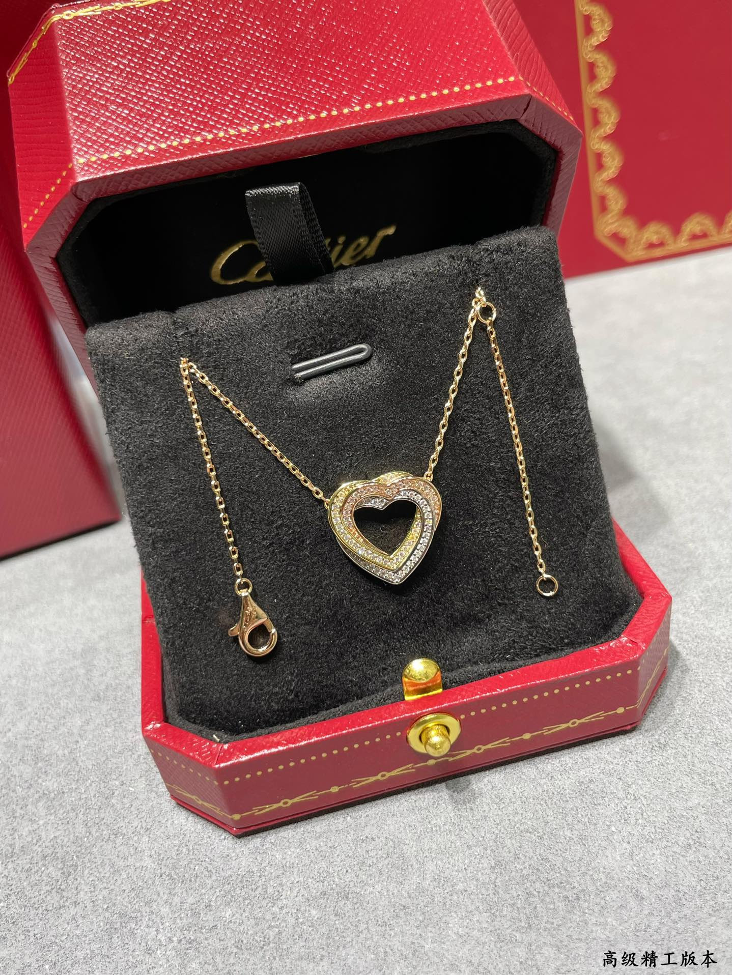 Cartier Tricolor heart Necklace