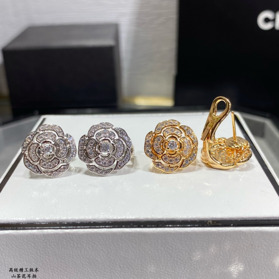 Chanel Camellia Earrings