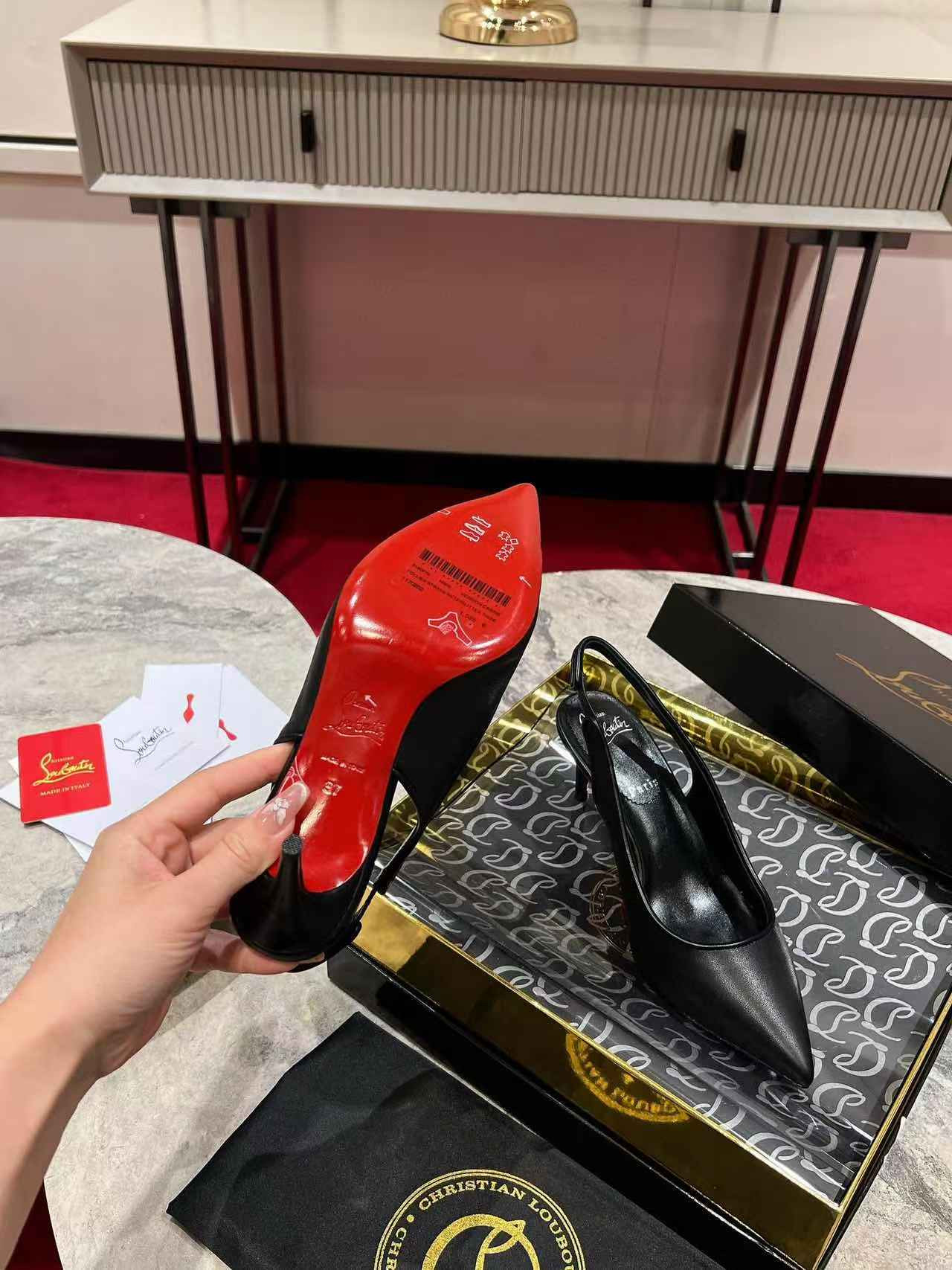 UA Christian Louboutin Sporty Kate Sling 65mm