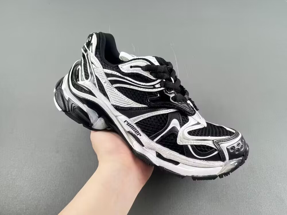 UA Balenciaga Runner Black White