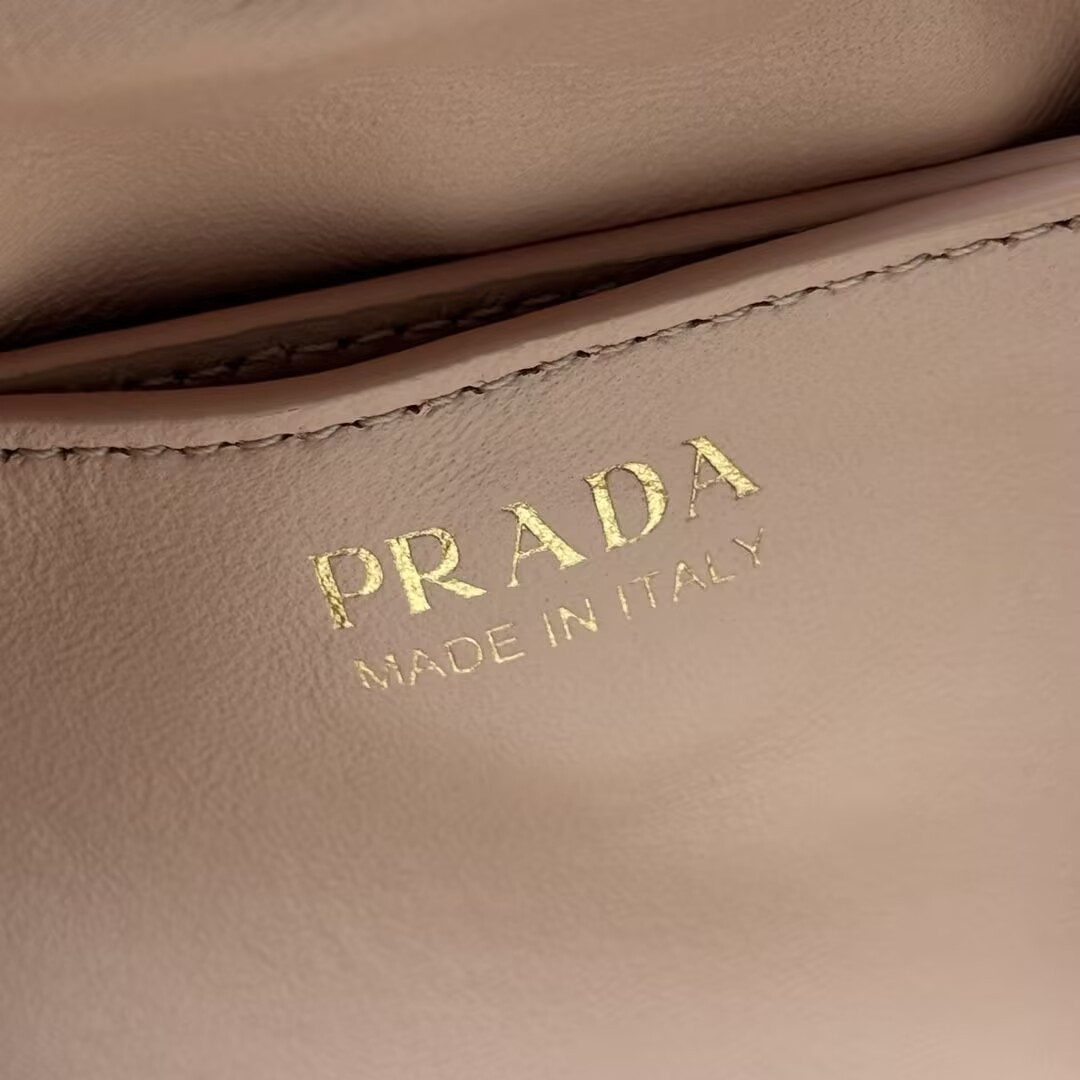 Prada Slouchy Lambskin Leather Shoulder Bag 25x18.5x11.5cm