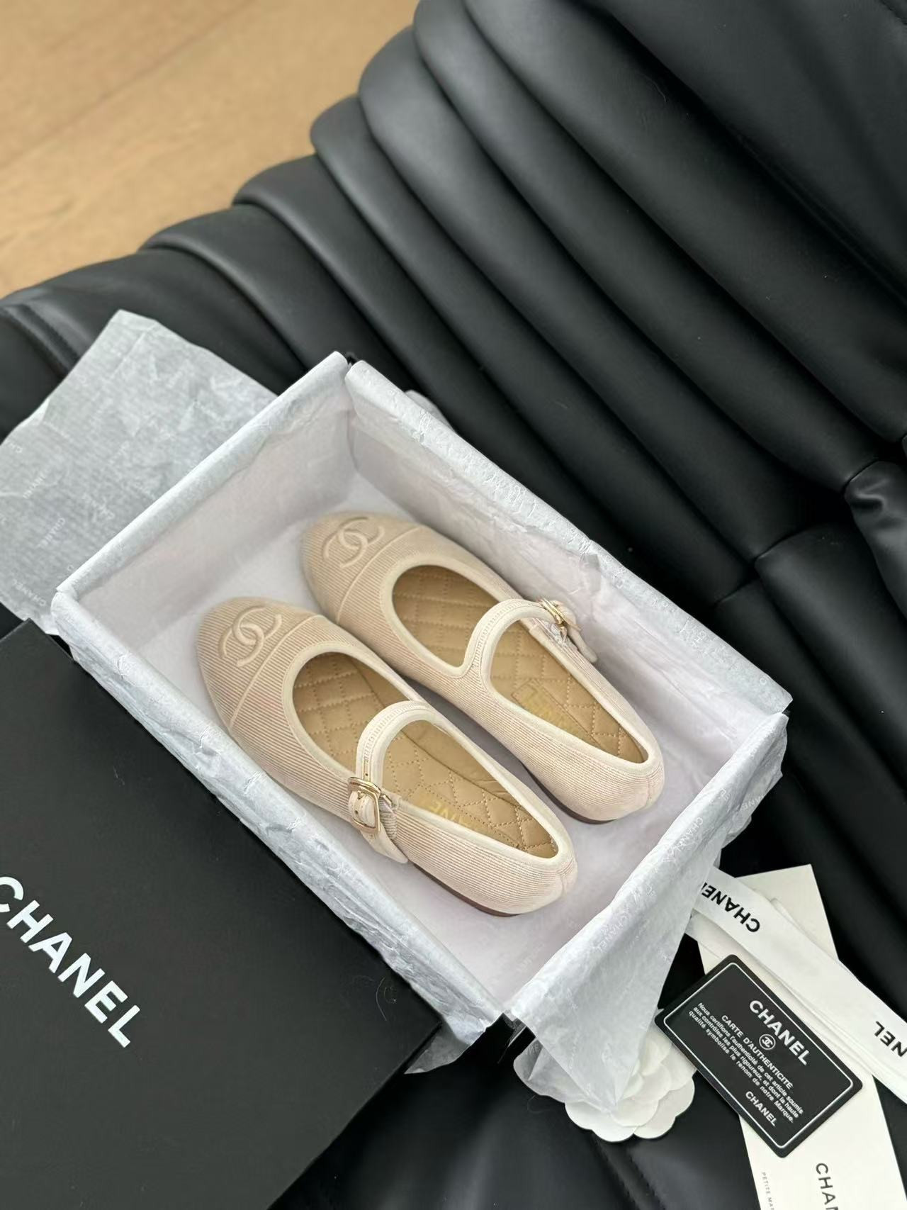 UA CHANEL MARY JANES Cotton & Silk