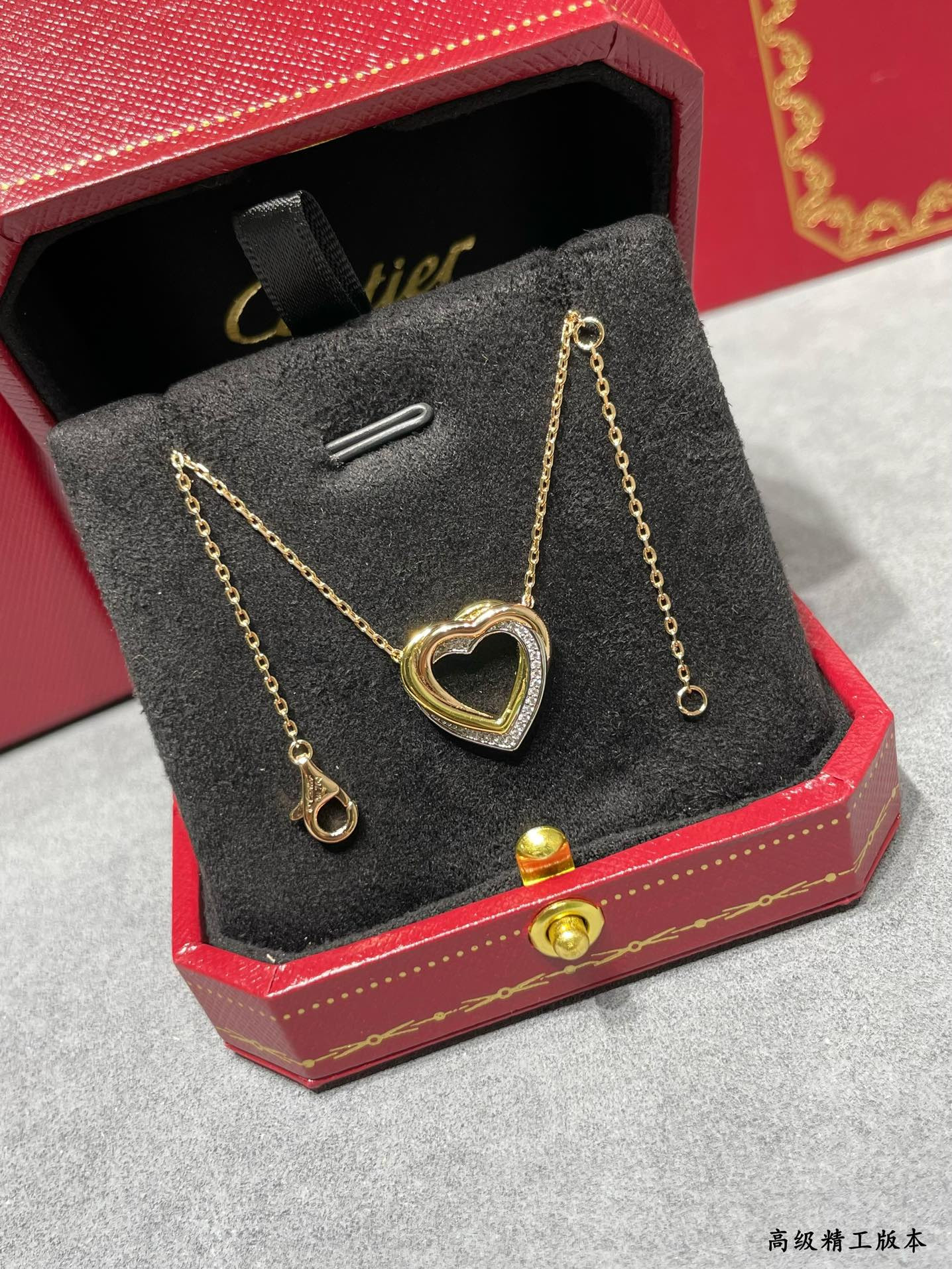 Cartier Tricolor heart Necklace