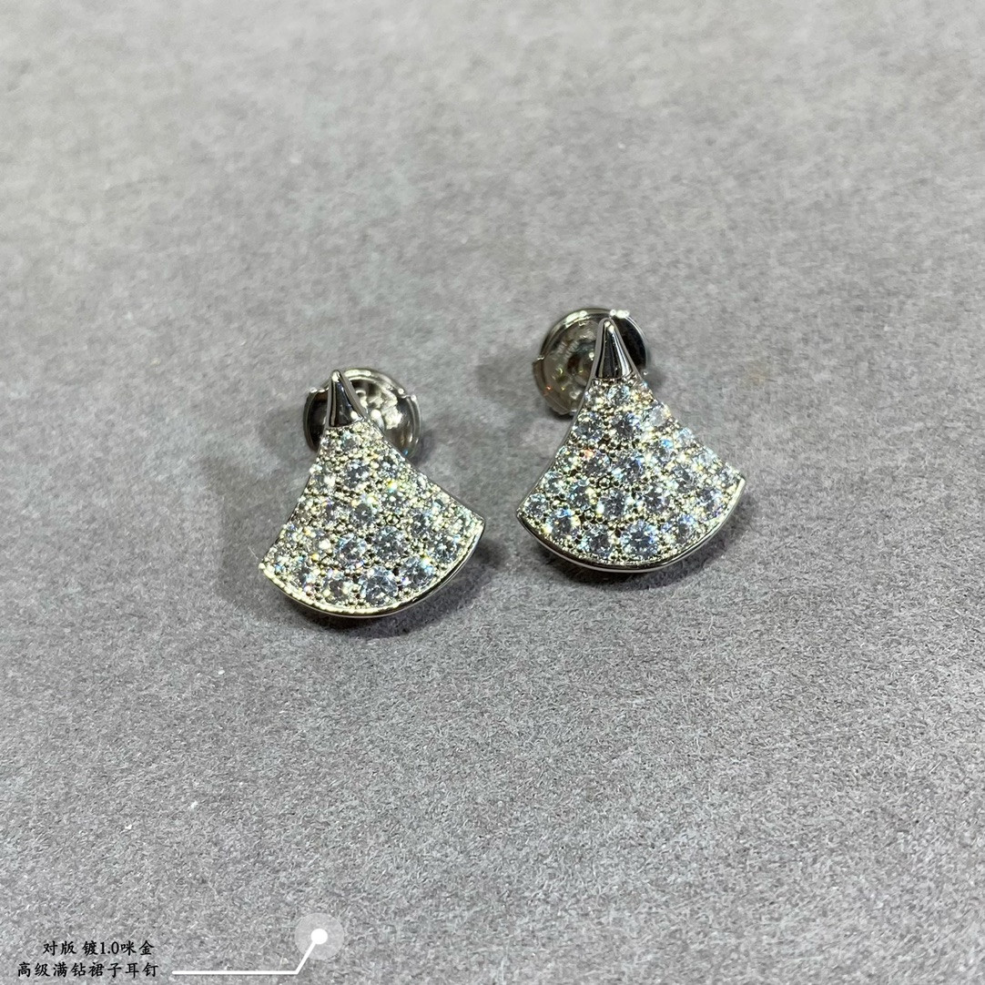 Bvlgari Diamond fan-shaped skirt Earrings