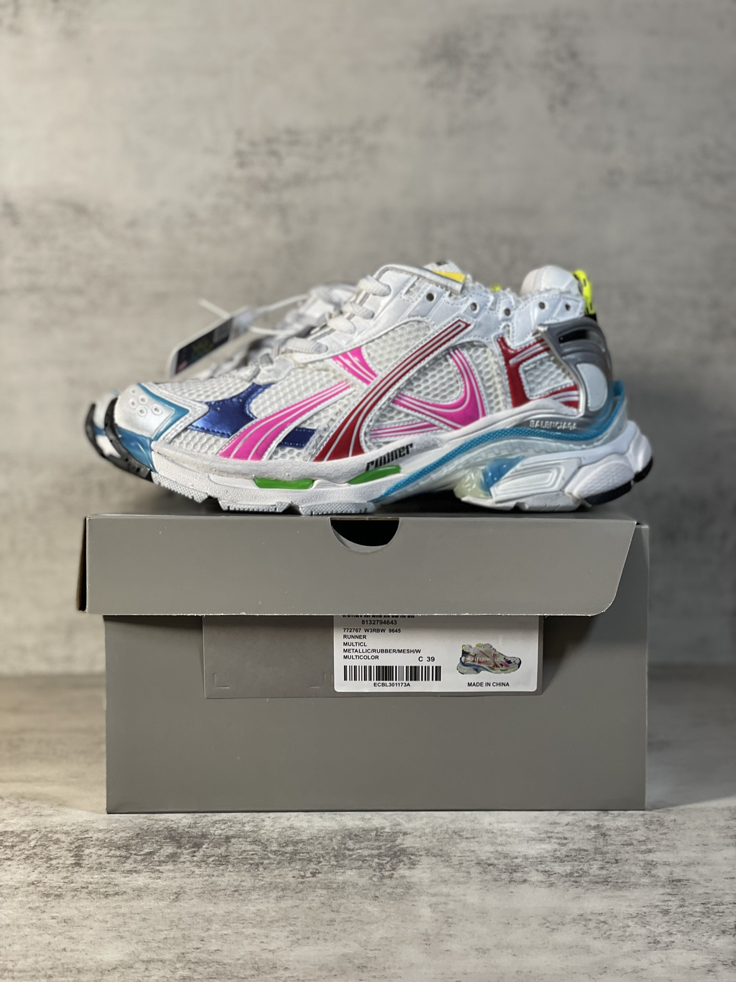 UA Balenciaga Runner Sneaker White Multicolor