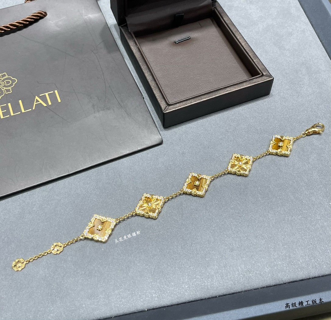 Buccellati Five-flowered Laser Yellow opera house series Bracelet