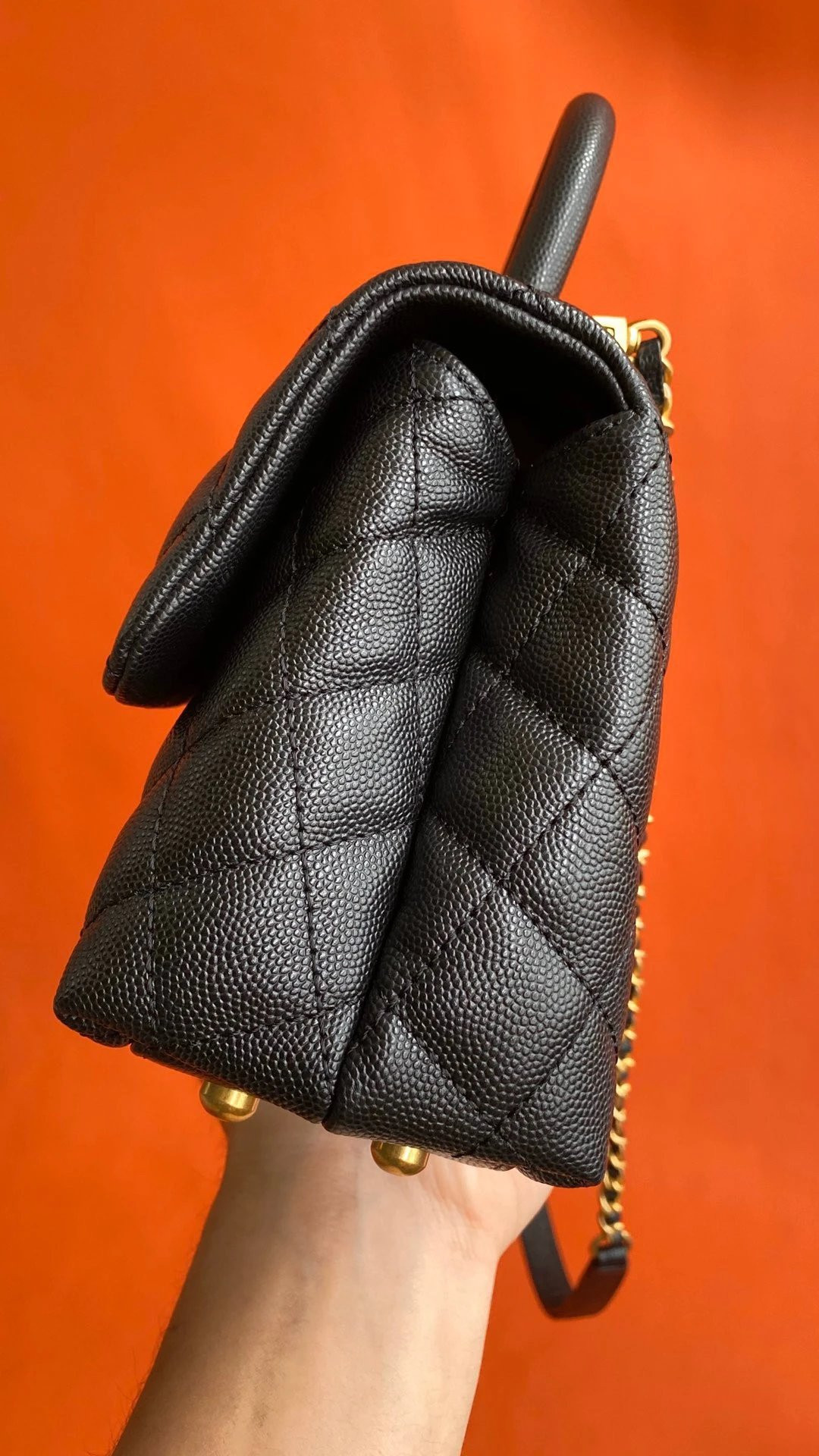 CHANEL FLAP BAG WITH TOP HANDLE