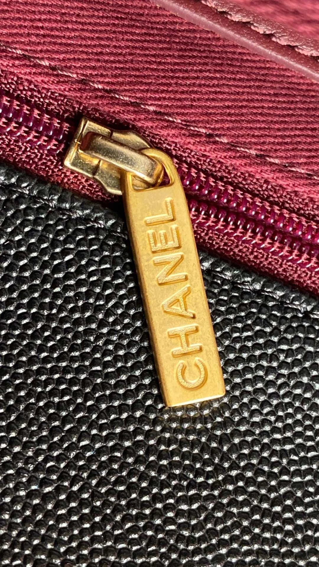 CHANEL FLAP BAG WITH TOP HANDLE