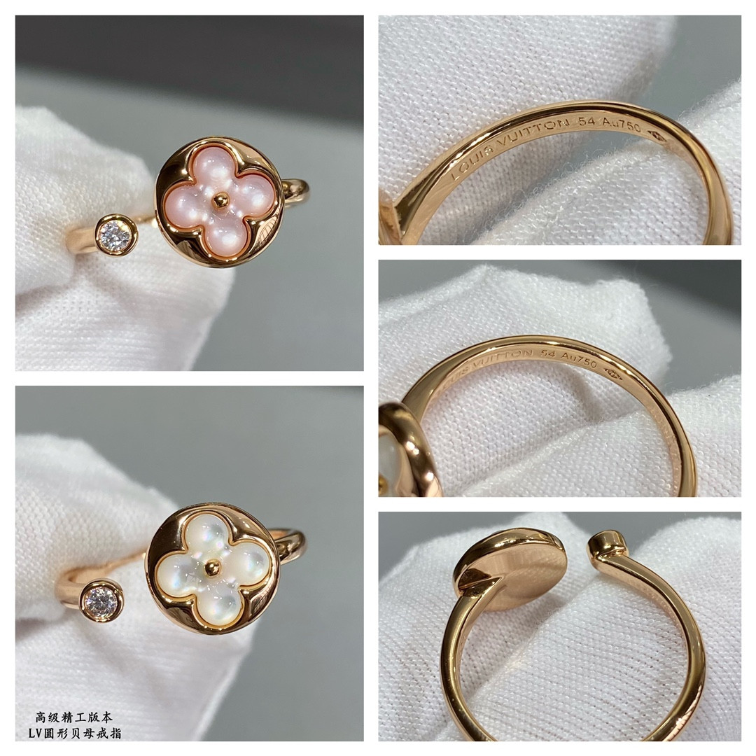 Louis Vuitton Round Mother-of-Pearl Ring