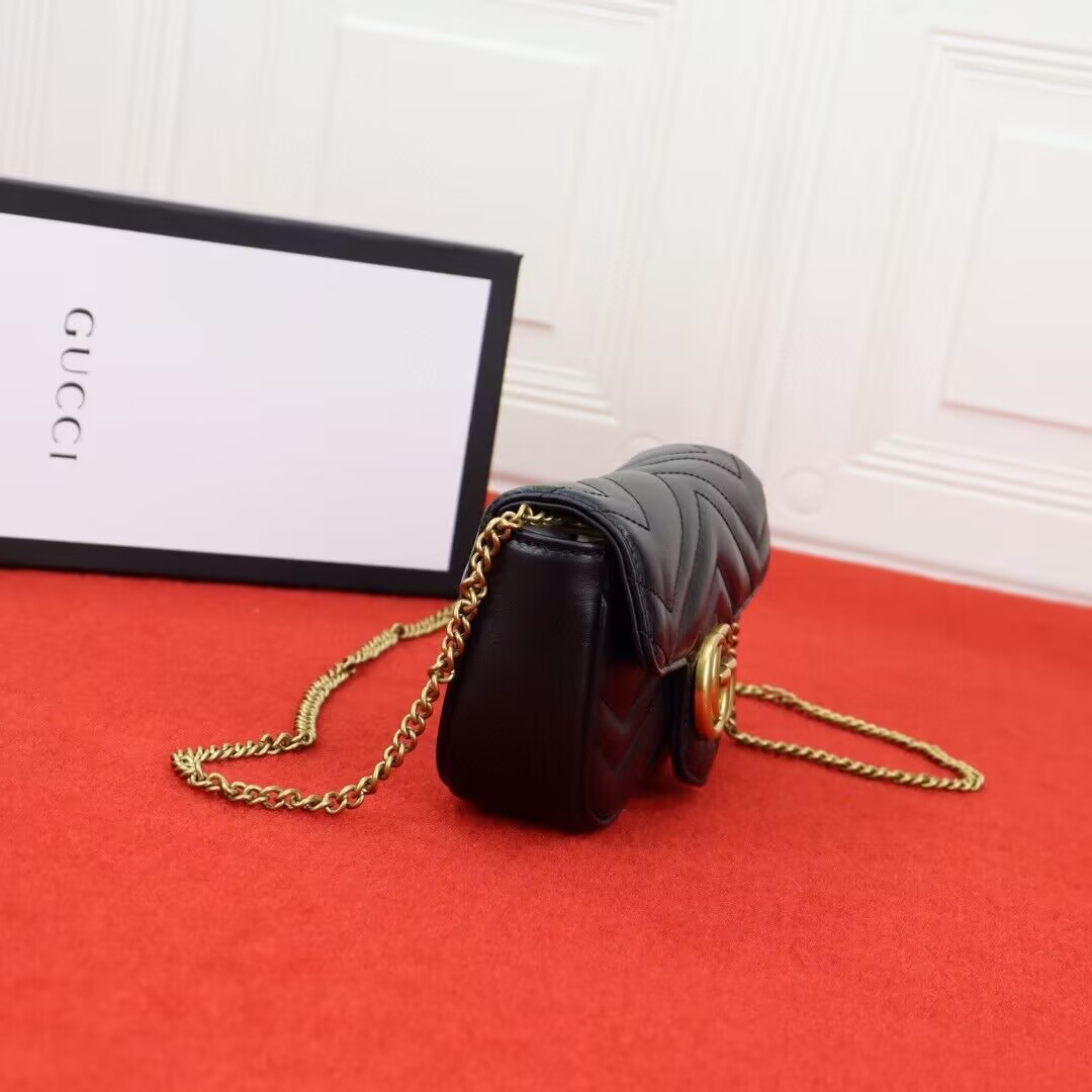 GG Marmont matelasse leather super mini bag 16.5x10.2x5.1cm