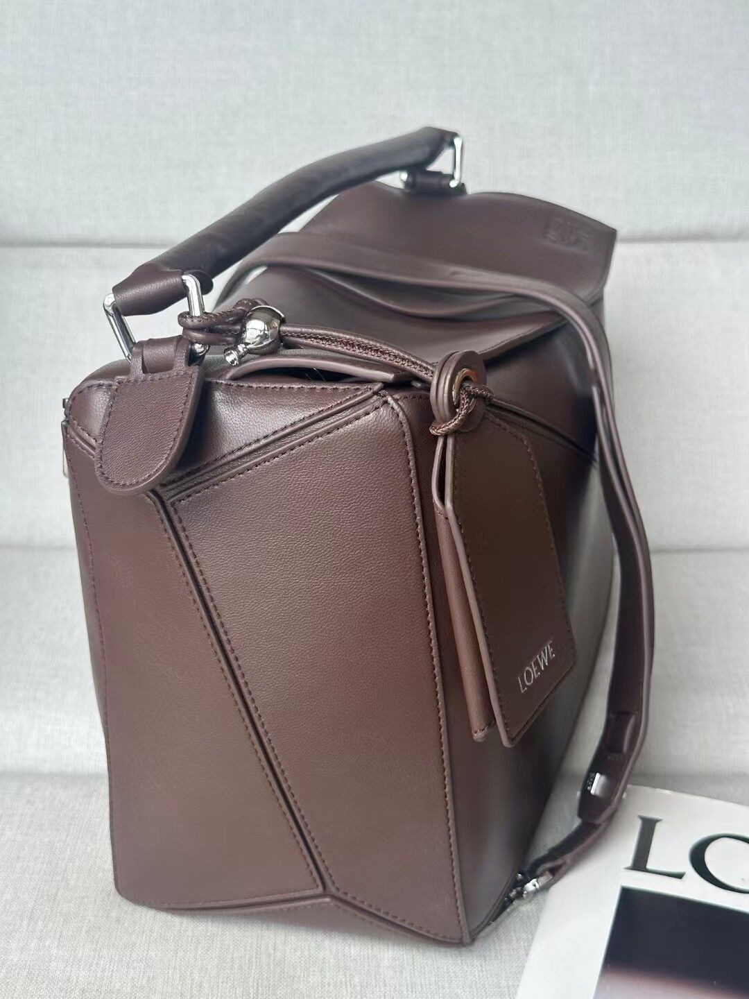 Loewe Large Featherlight Puzzle bag in nappa lambskin 21.5x33x14.7cm