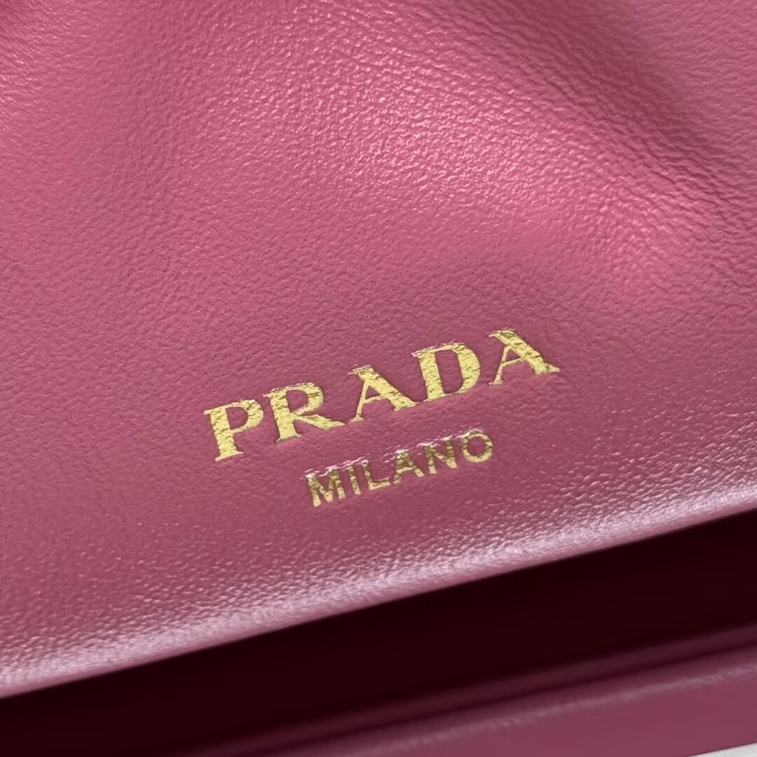 Prada Slouchy Lambskin Leather Shoulder Bag 25x18.5x11.5cm