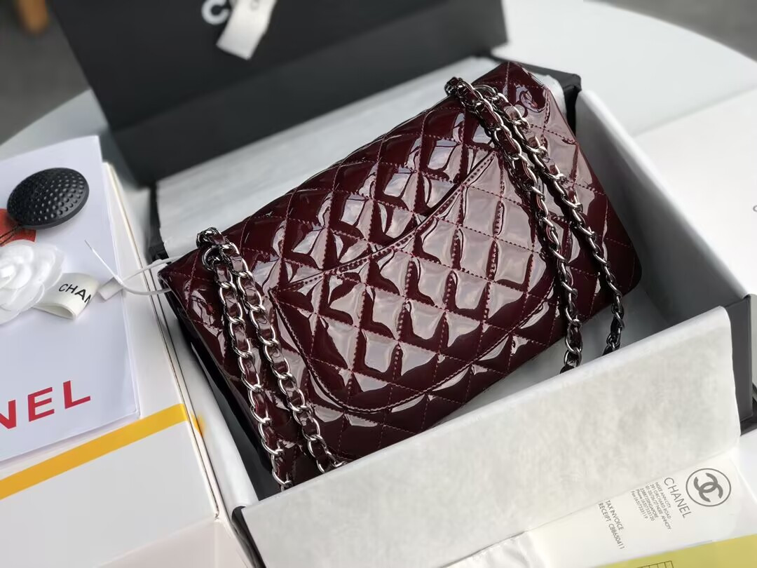 Chanel  Classic Flap Bag Burgundy 25cm