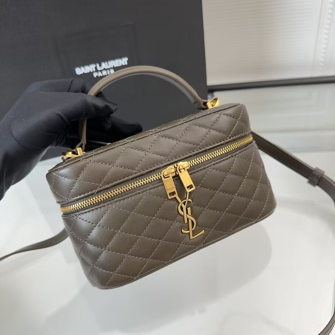 YSL GABY VANITY BAG IN LAMBSKIN 18 X 11 X 6.5 CM