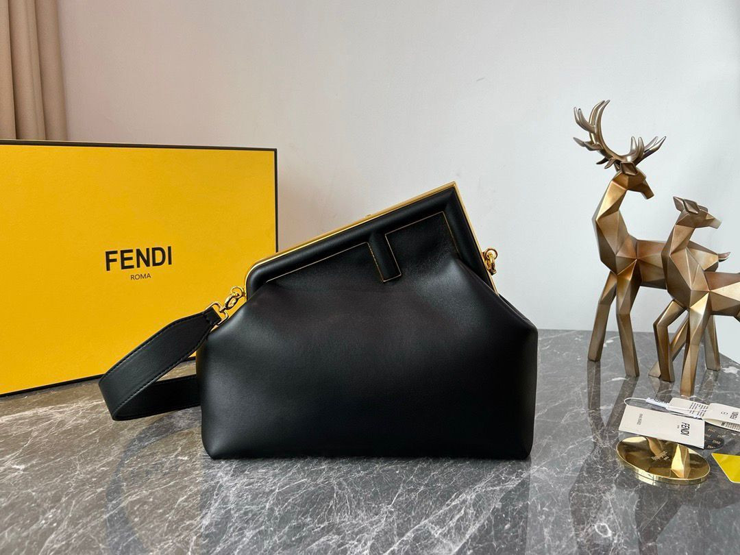 Fendi First Small Black leather bag
