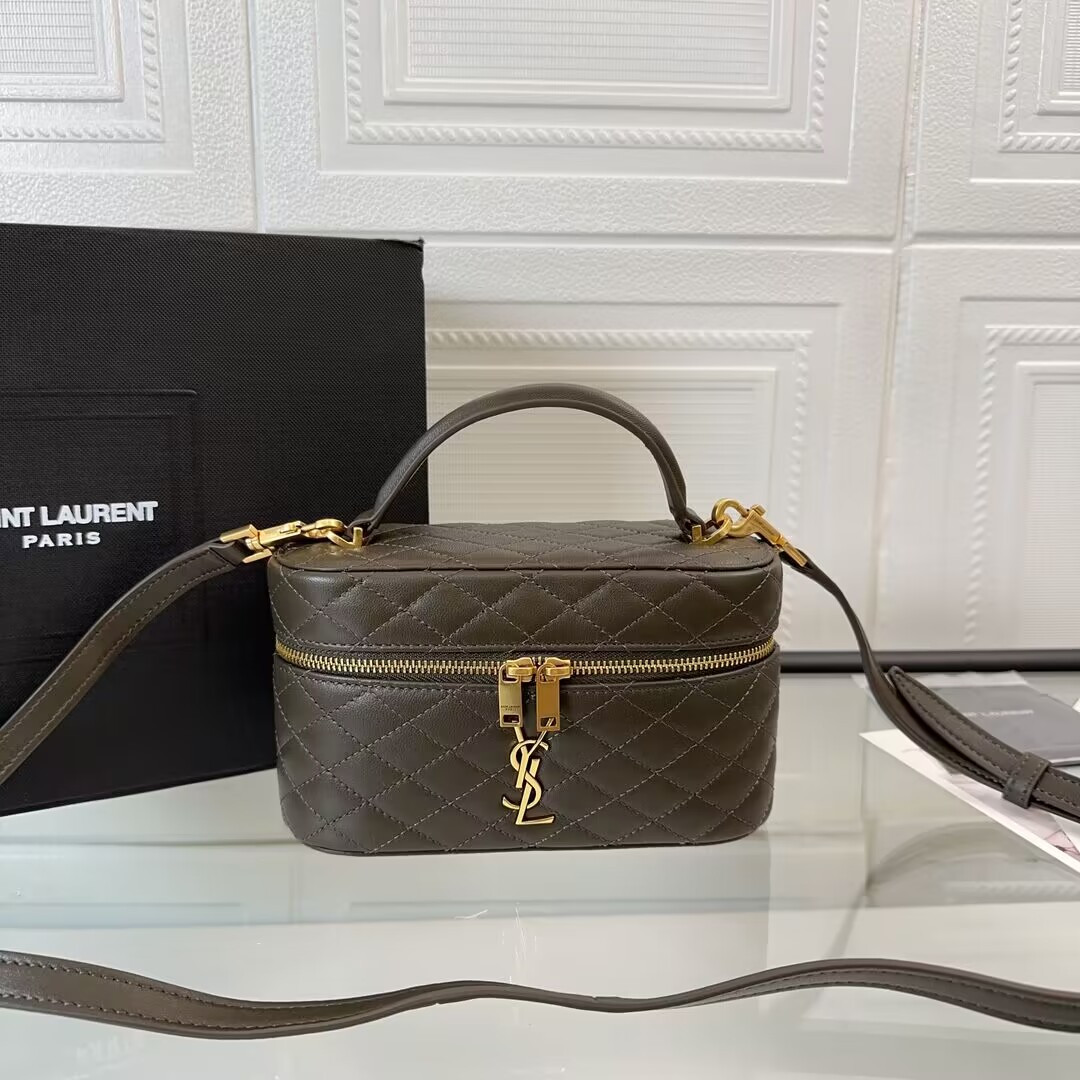 YSL GABY VANITY BAG IN LAMBSKIN 18 X 11 X 6.5 CM