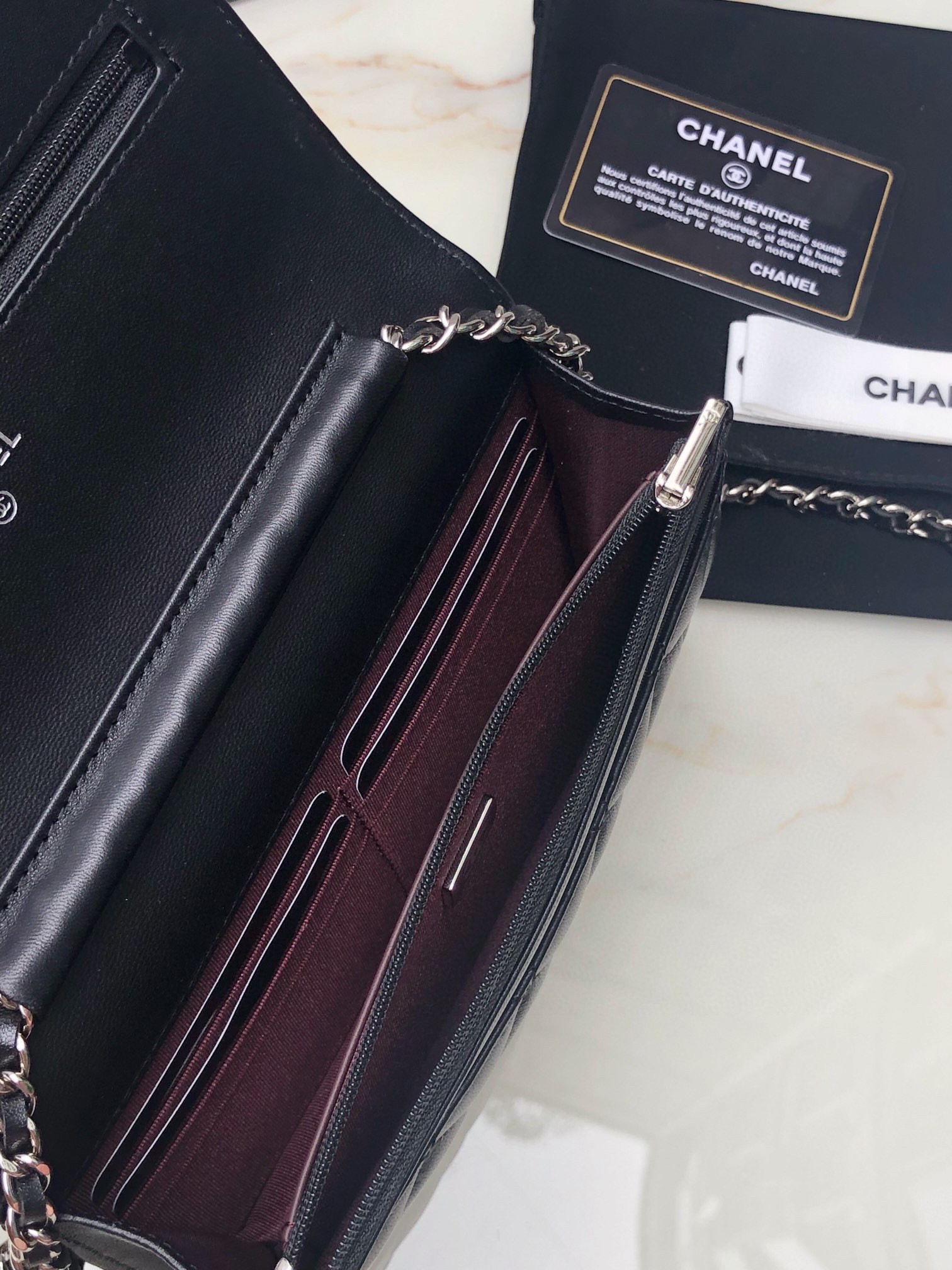 CHANEL CLASSIC WALLET ON CHAIN 4.8 × 7.5 × 1.4 in