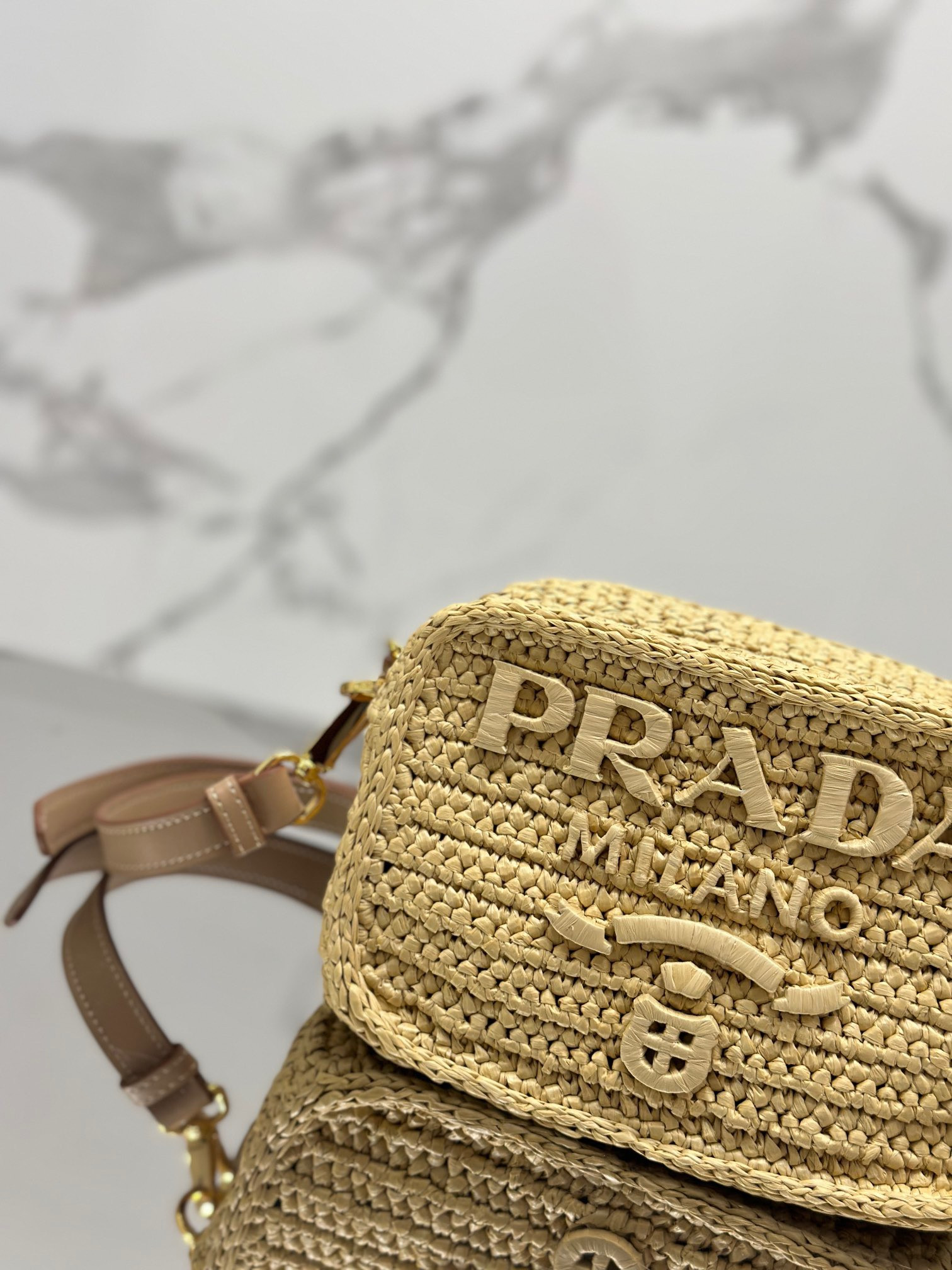 Prada Crochet Prada Brique bag Color  Natural