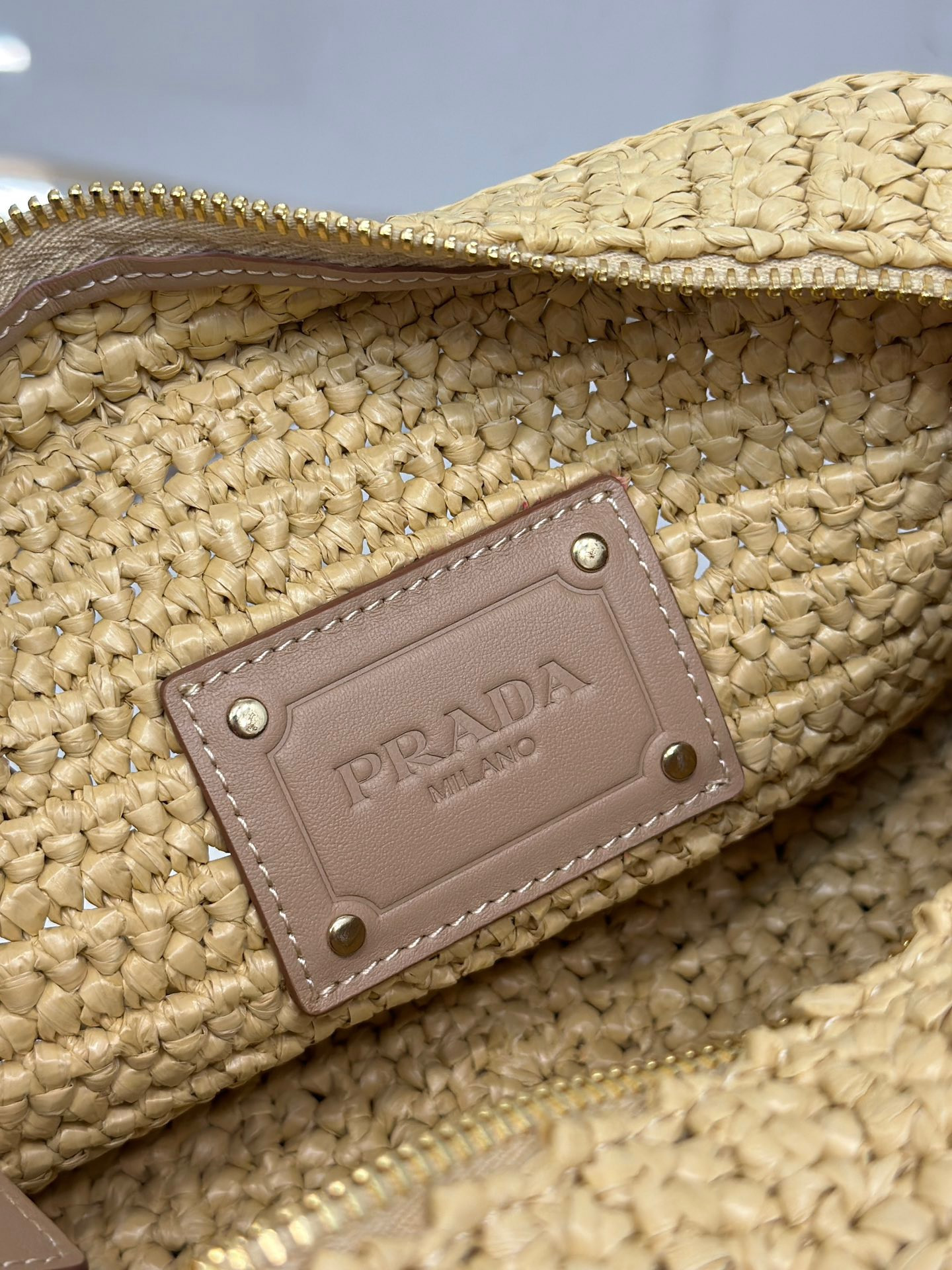 Prada Crochet Prada Brique bag Color  Natural