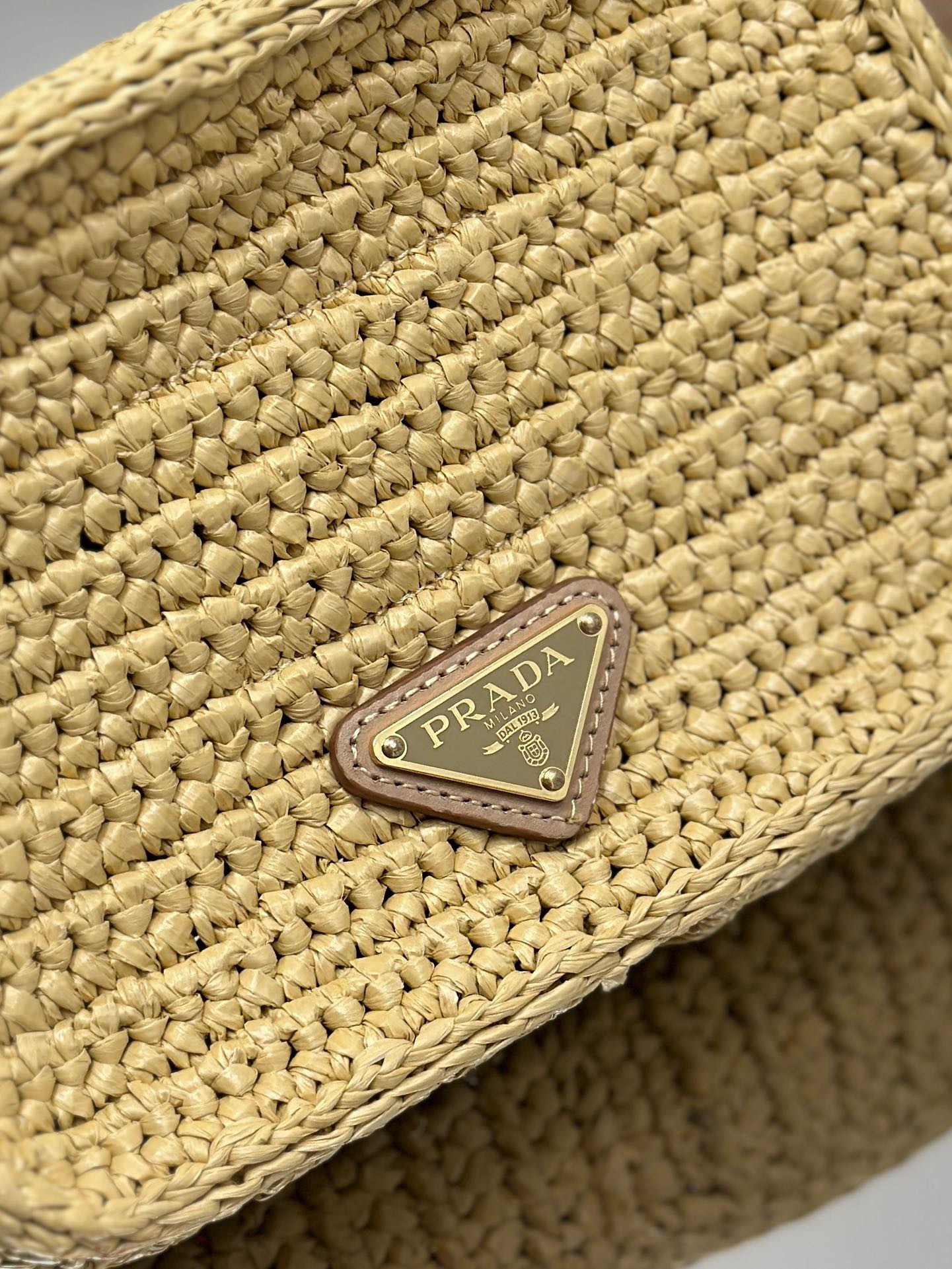 Prada Crochet Prada Brique bag Color  Natural