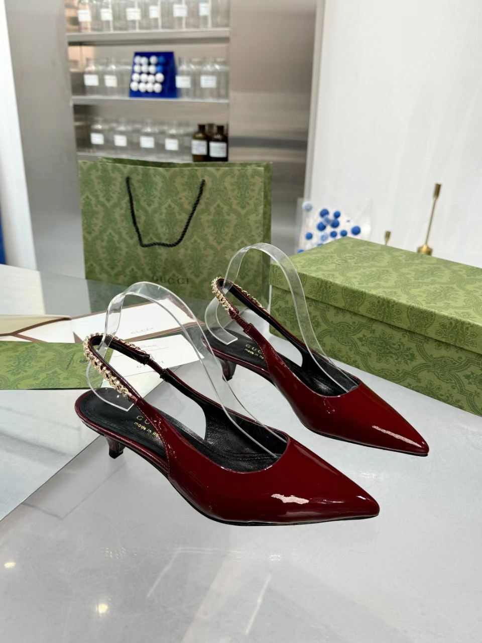 GUCCI SIGNORIA SLINGBACK PUMP mid-heel shoes