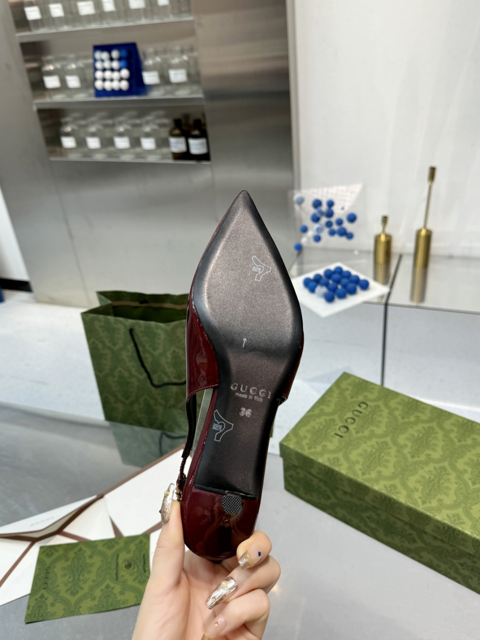 GUCCI SIGNORIA SLINGBACK PUMP mid-heel shoes