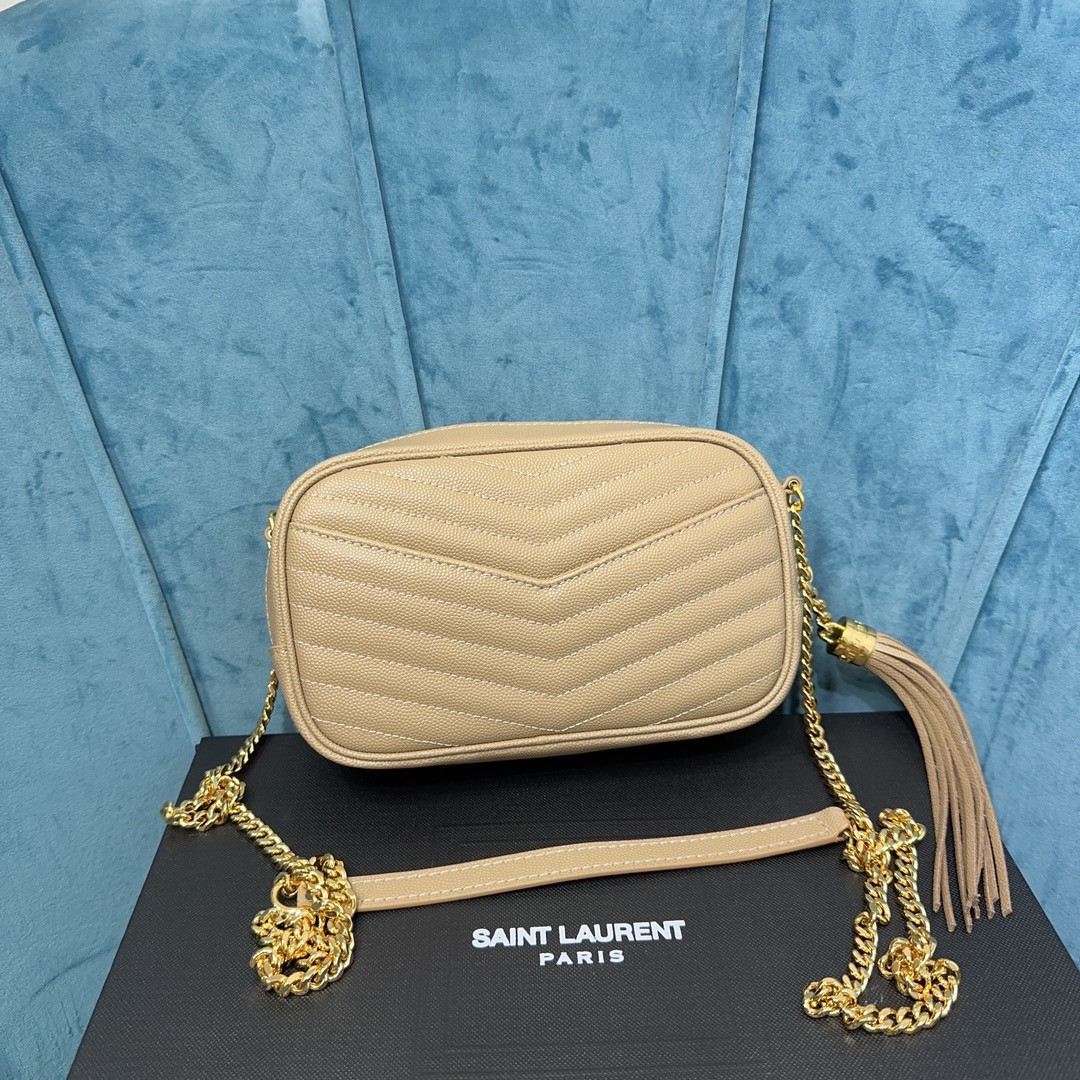 YSL MINI LOU IN QUILTED LEATHER 7.5 X 4.1 X 2 INCHES