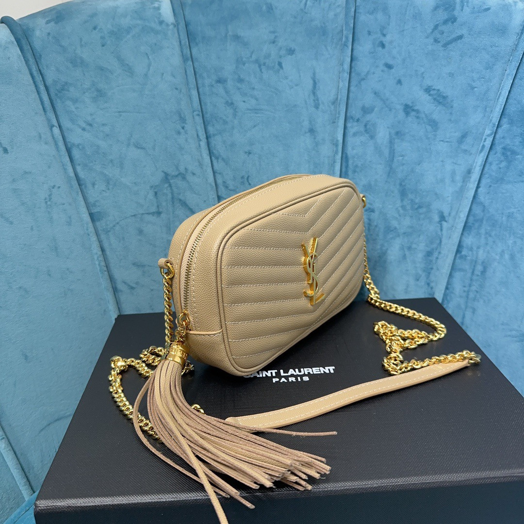 YSL MINI LOU IN QUILTED LEATHER 7.5 X 4.1 X 2 INCHES