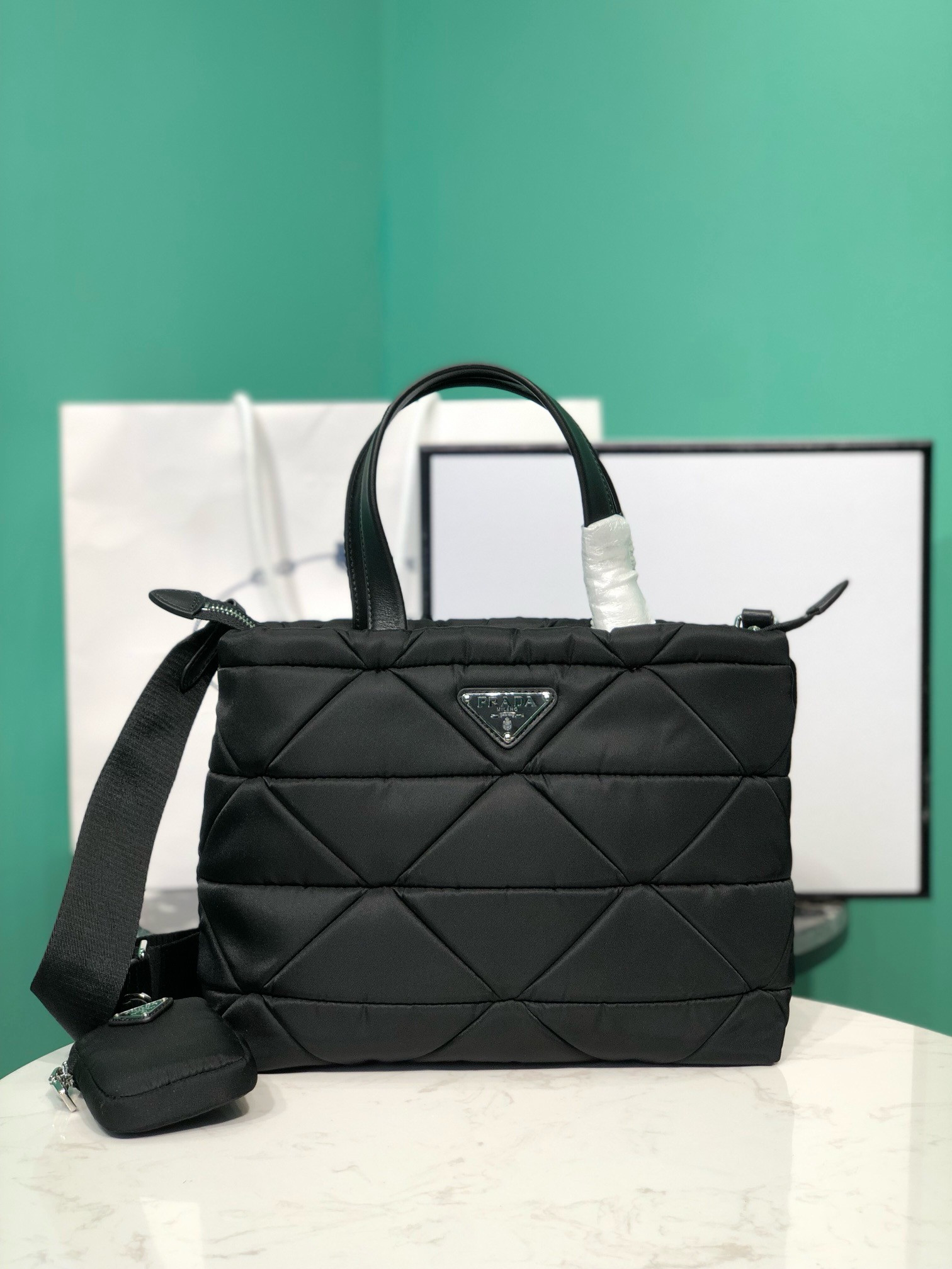 Prada Re-Nylon System Tote 25x21.5x13cm