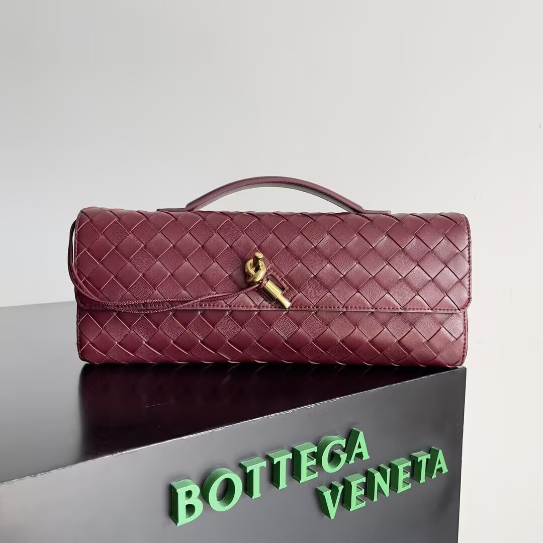 BOTTEGA VENETA Long Clutch Andiamo With Handle Fondant 31x13x3cm