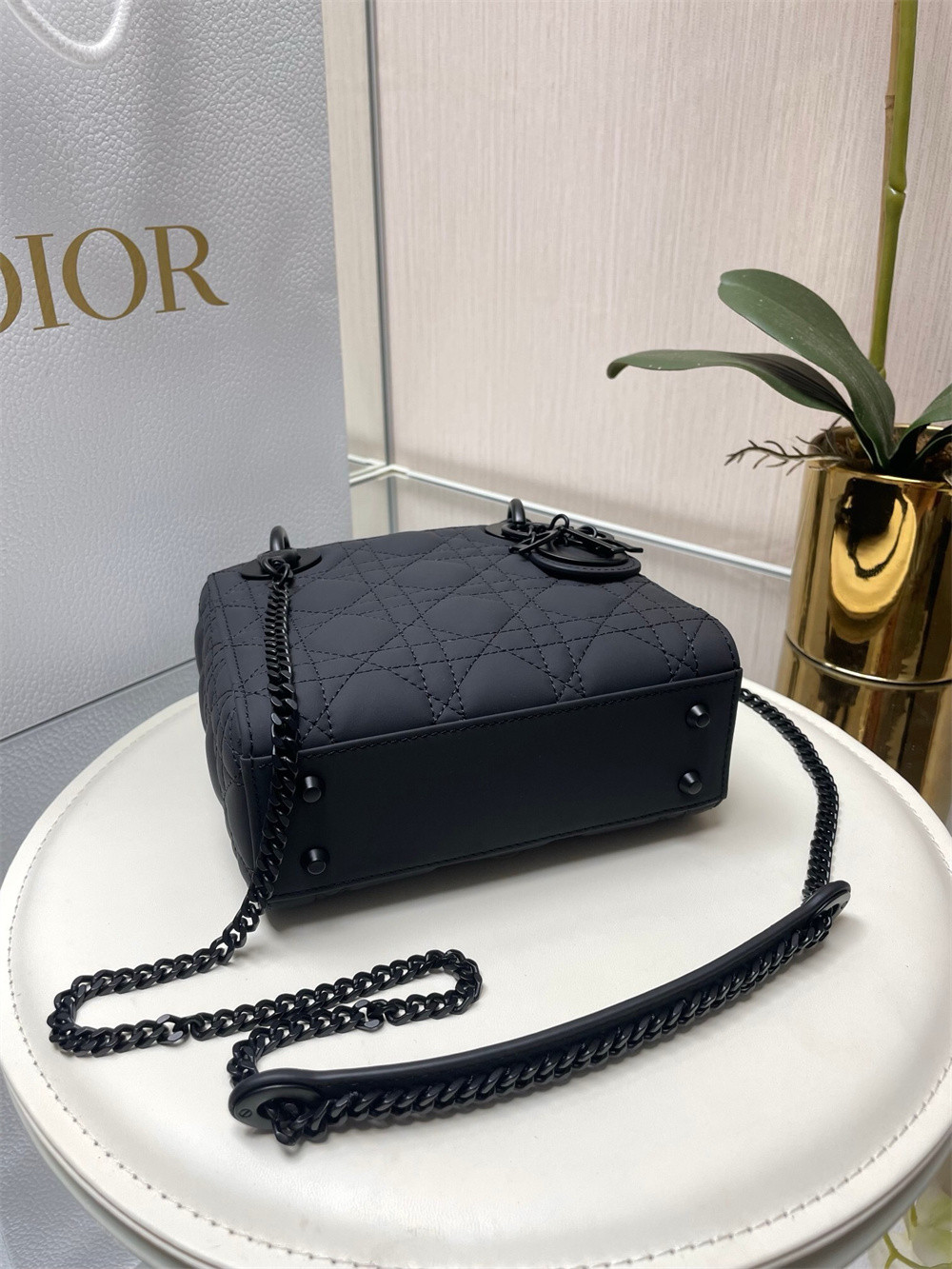 Mini Lady Dior Bag 6.5 x 6 x 3 inches