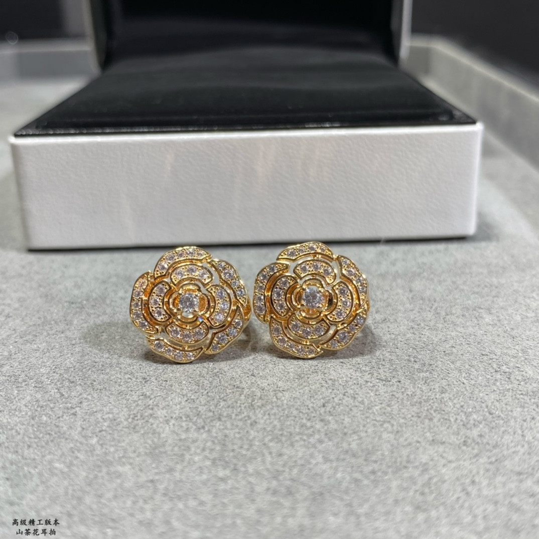 Chanel Camellia Earrings