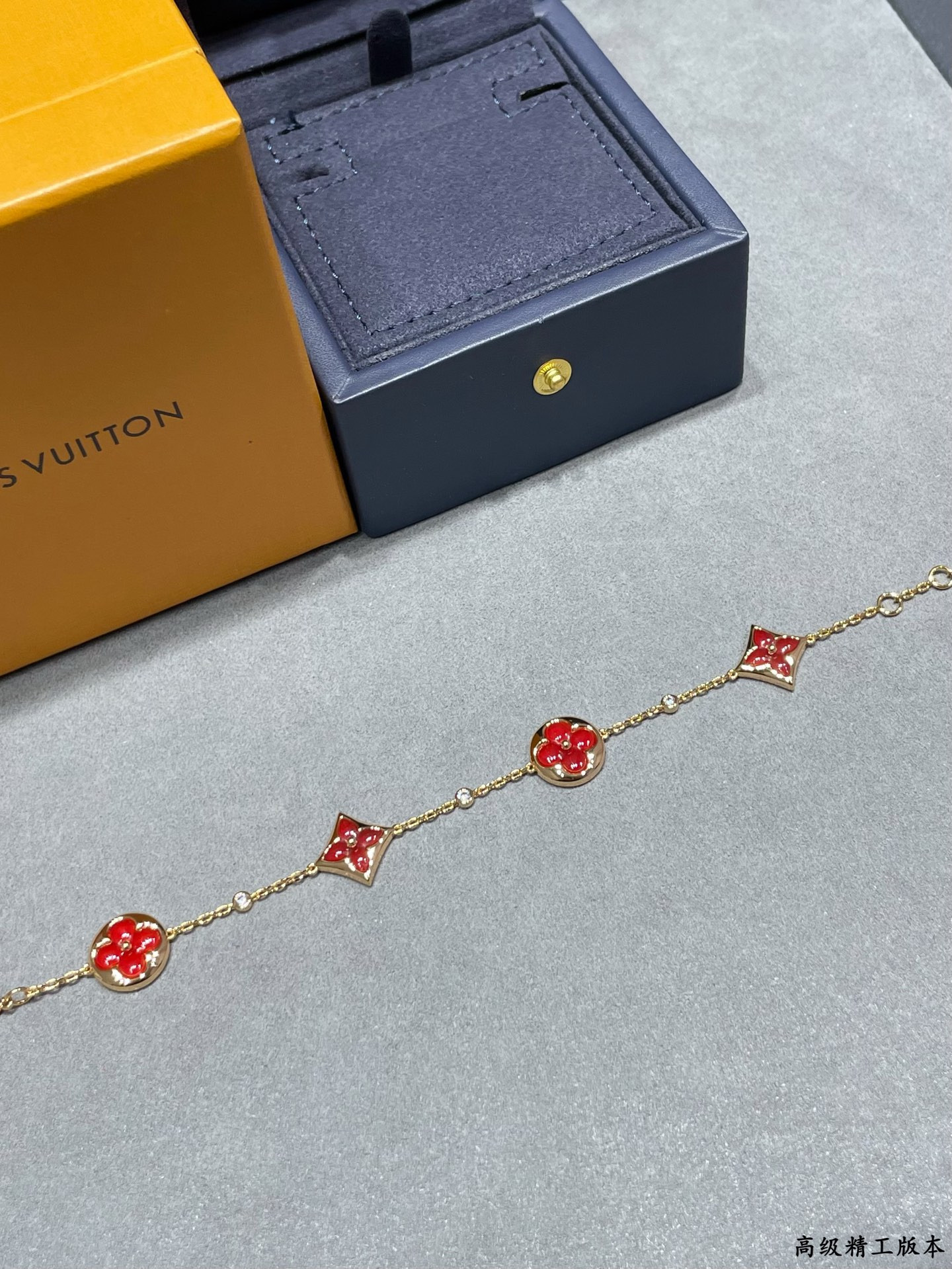 Louis Vuitton Large Red Agate Four Flower Bracelet