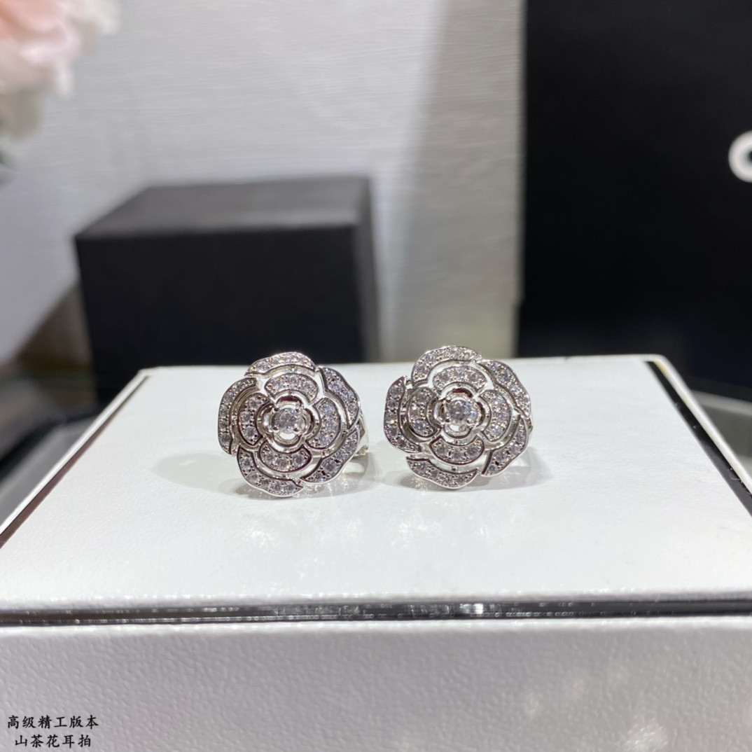 Chanel Camellia Earrings