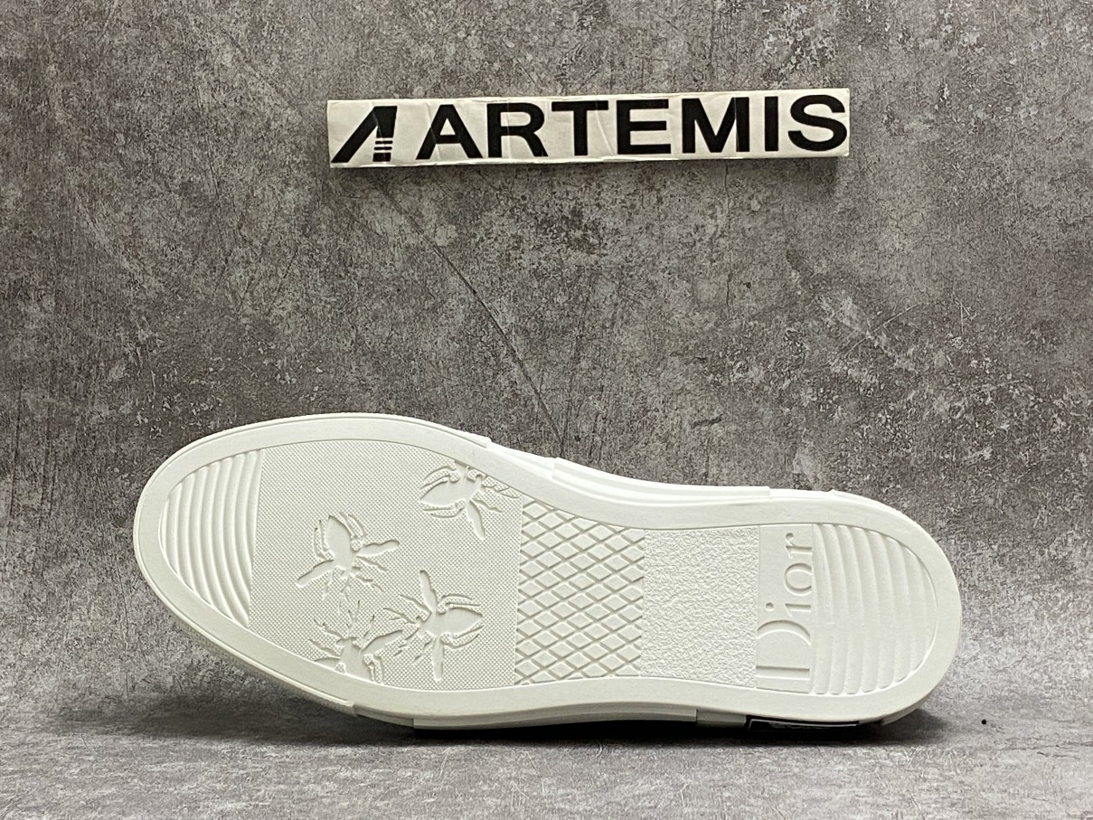 Dior And Shawn B23 Slip On Black White Embroidery