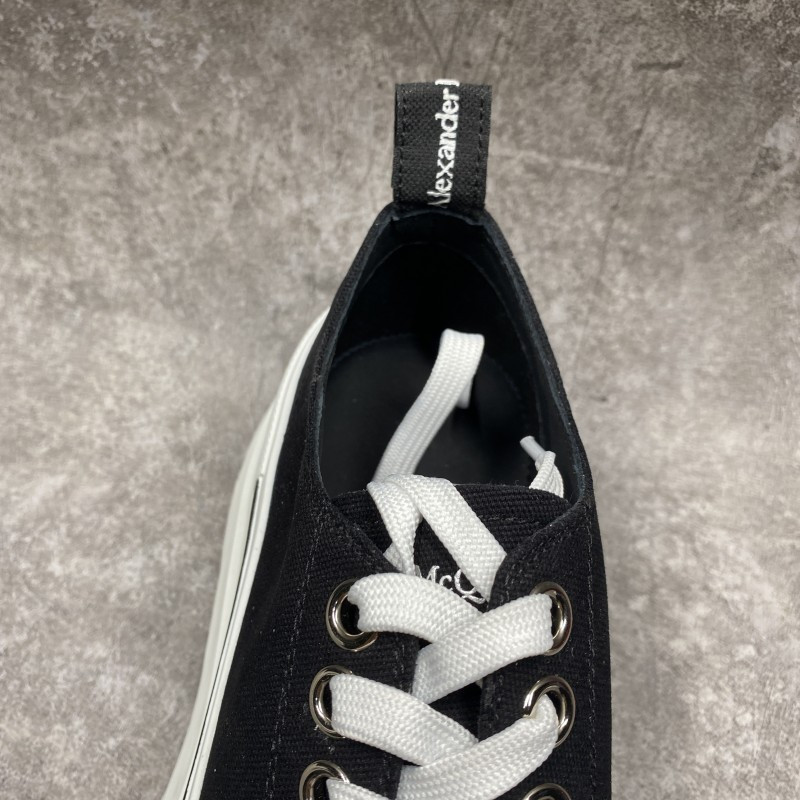 Alexander McQueen Tread Slick Low Lace Up Black White