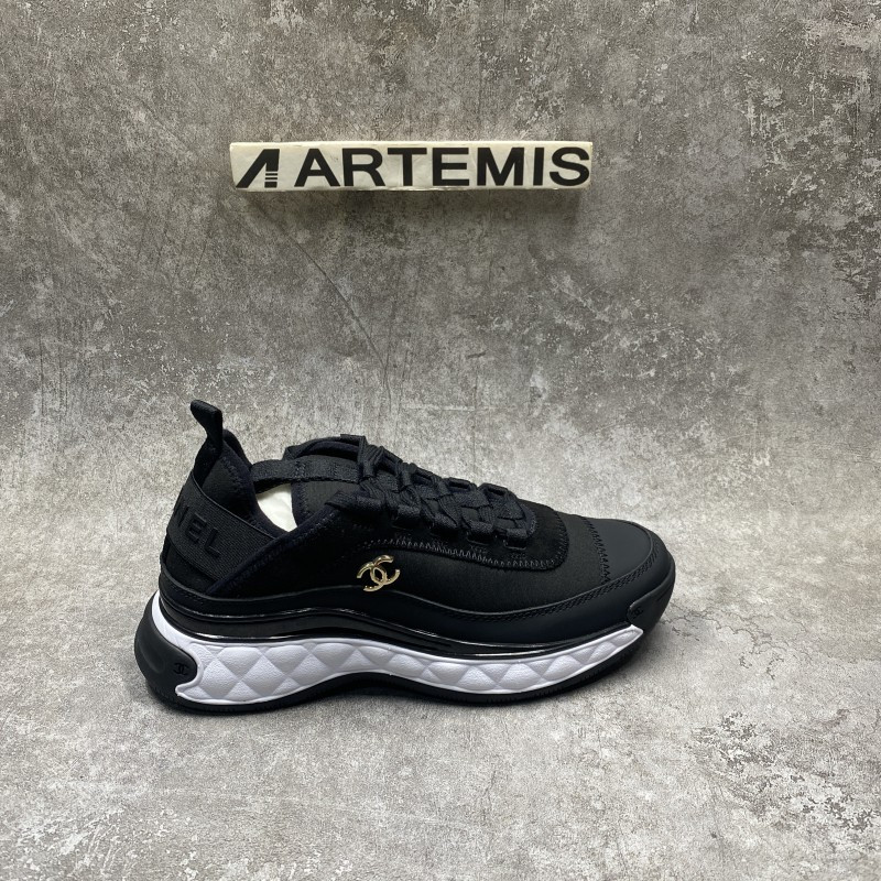 Chanel Low Top Trainer Velvet Black