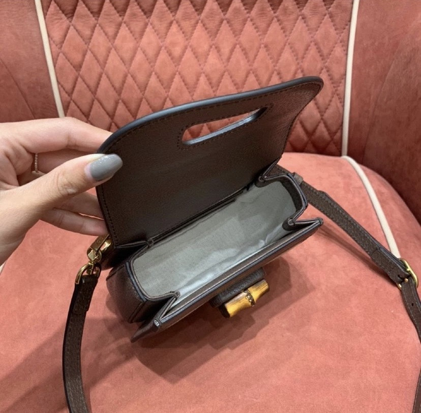 Gucci Mini Bamboo Handbag with Super Double G