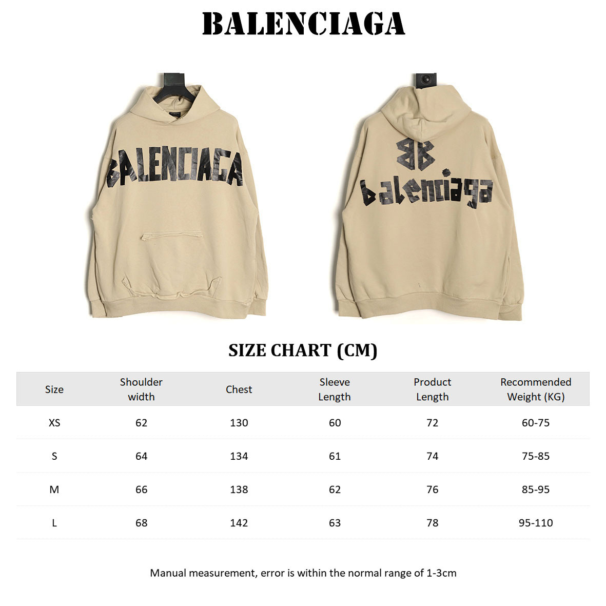 Balenciaga 25FW Fleece-lined Hoodies