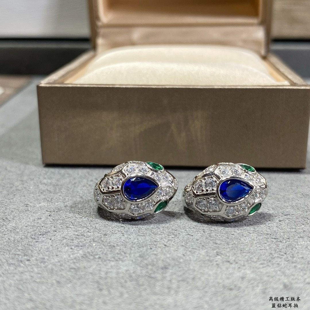 Bvlgari Sapphire Snake Earrings